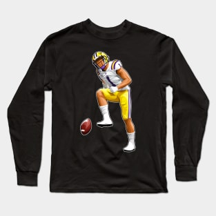 JaMarr Chase #1 Celebrate Touchdown Long Sleeve T-Shirt